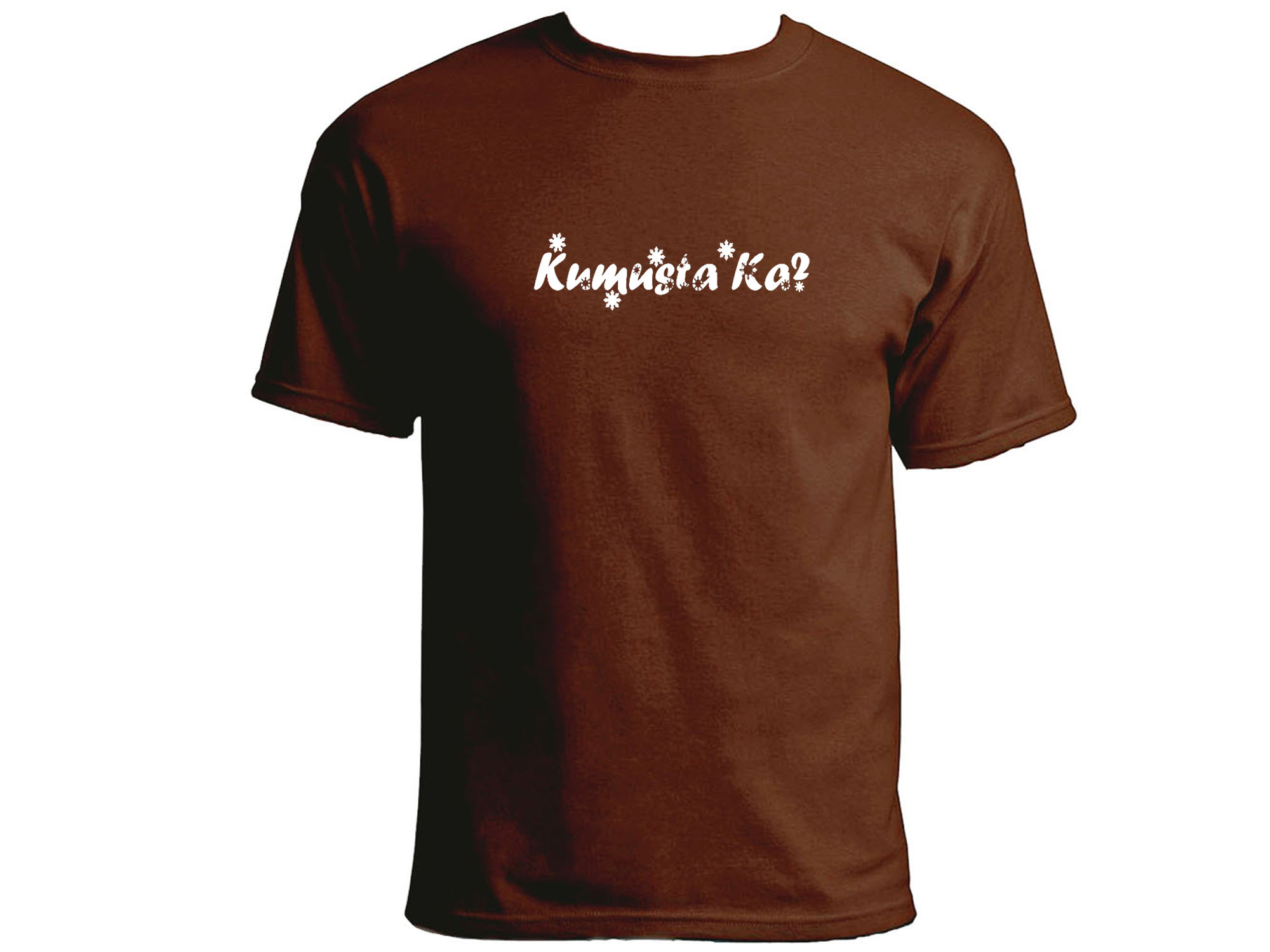 Kumusta ka tagalog filipino pinoy brown t-shirt